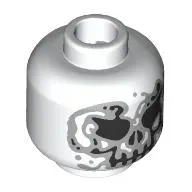 Minifig Head Mysterio, Skull with Light Bluish Grey Smoke
