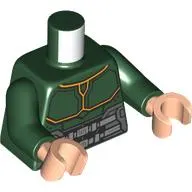Torso, Armor Panels, Gold Trim, Silver Belt print, Dark Green Arms, Light Nougat Hands