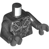 Torso, Dark Bluish Grey/Light Bluish Grey Armor Panels, Silver Decorations print, Pearl Titanium Arms, Dark Bluish Gray Hands