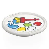 Duplo Disk with Paint and Paintbrush Print