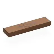 Tile 1 x 4 with Dark Brown Circle, 2 Arrows print