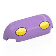 Brick Round, Curved Triple 1 x 4 x 1 with Yellow Ovals / Headlights print