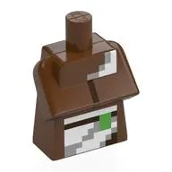 Torso Special, Long with Folded Arms with Pixelated White Apron, Green Shape print