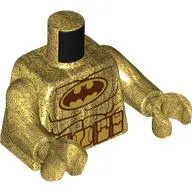 Torso, Dark Red Batman Armor print, Pearl Gold Arms and Hands