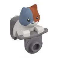 Creature Head, White Cat on Motor Cycle with Sand Blue/Dark Orange Head