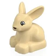 Duplo Animal Rabbit with Head Raised and Black Nose Print