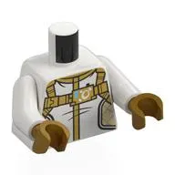 Torso, Jacket, Gold Stripes, Straps, Tan Sides print, White Arms, Pearl Gold Hands