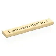 Tile 1 x 6 with 'Leonardo da Vinci' print