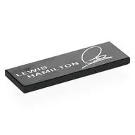 Tile 2 x 6 with White 'LEWIS HAMILTON', Signature print