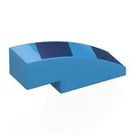 Brick Curved 3 x 1 No Studs with Dark Blue Shapes print