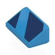 Brick Sloped 30° 1 x 2 x 2/3 with Dark Blue Shapes print