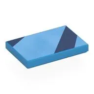 Tile 2 x 3 with Dark Blue Shapes print