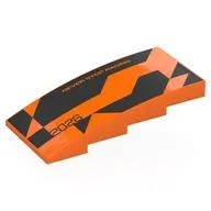 Brick Curved 4 x 8 x 1 2/3 No Studs with Black Shapes, 'NEVER STOP RACING 2026' print