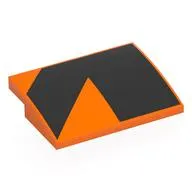 Brick Curved 4 x 3 x 2/3 No Studs with Black Shapes print