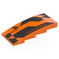 Brick Curved 4 x 8 x 1 2/3 No Studs with Black Shapes, 'NEVER STOP RACING 2026' print