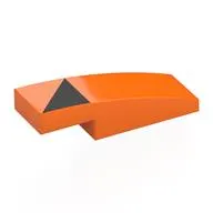 Brick Curved 3 x 1 x 2/3 with Black Triangle print