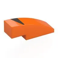 Brick Curved 3 x 1 No Studs with Silver Grille print