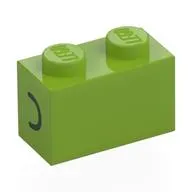 Brick 1 x 2 with Black 'C' / Ear print