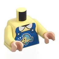 Torso, Blue Apron, White Collar, Fish print, Bright Light Yellow Arms, Light Nougat Hands