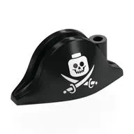 Hat Pirate Bicorne (Admiral) with Cross & Bones, Minifig Skull print