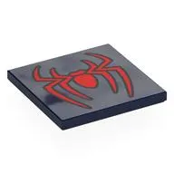 Tile 4 x 4 with Red Spider print