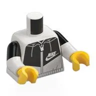 Torso, Dual Molded Arms with Black/White Tracksuit, 'NIKE' LogoBlack Sleeves Pattern, White Arms, Yellow Hands