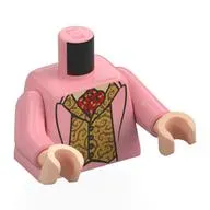 Torso, Jacket, Gold Vest, Dark Red Scarf print, Warm Pink Arms, Light Nougat Hands