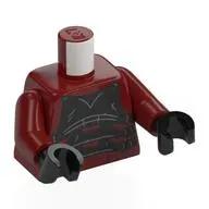 Torso, Black Chest Armor, Straps/Arms print, Dark Red Arms, Black Hands