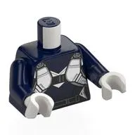 Torso Body Armor, White Vest Print, Dark Blue Arms, White Hands