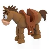 Animal, Horse 'Bullseye' with Tan Face, Dark Orange Saddle, Dark Brown Mane, Tail print