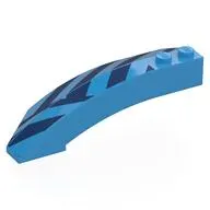 Brick Wedged, Curved 8 x 3 x 2 Open Right with Dark Blue Shapes print