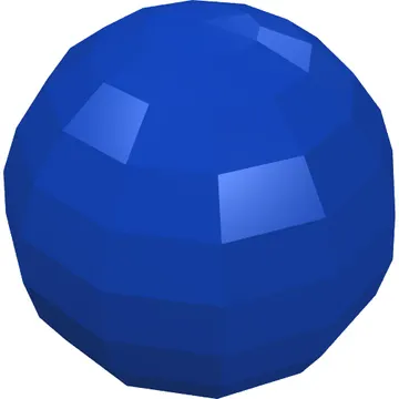 Ball with Stud Hole and White Brain Print (Finial Round)