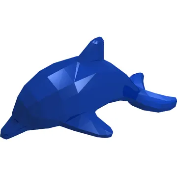 Animal, Dolphin with Black Eyes and White Pupils Print