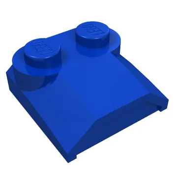 Brick Curved 2 x 2 x 2/3 Two Studs and Lip End with Four White Lines Print