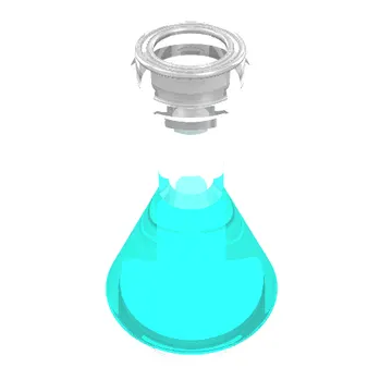 Equipment Bottle / Erlenmeyer Flask with Dark-Pink Fluid Pattern