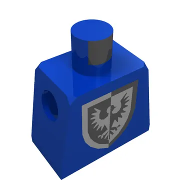 Torso Castle Black Falcon Print Old Style Torso with Rounder Bottomed Shield and Black Neck Marking