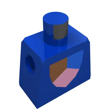 Minifig Torso with Tri-Colored Shield Large Print Castle, LEGOLAND Castle, Guard, Tournament