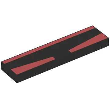 Tile 1 x 4 with Visor Eyeslit Outline Print