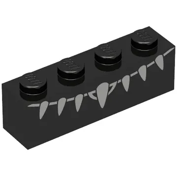 Brick 1 x 4 with Black Panther Torso Print