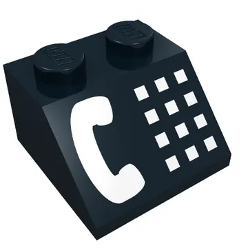 Brick Sloped 45° 2 x 2 with White Phone Print
