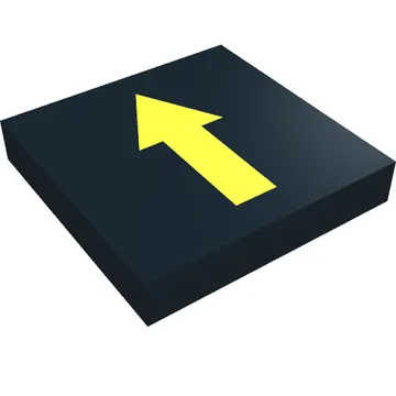 Tile 2 x 2 with Yellow Arrow without Border Print