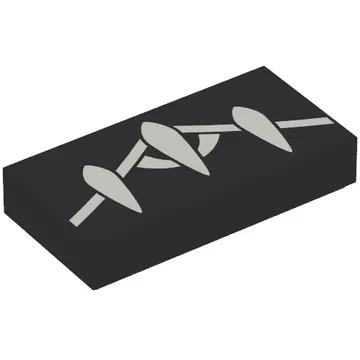 Tile 1 x 2 with Black Panther Arm Print