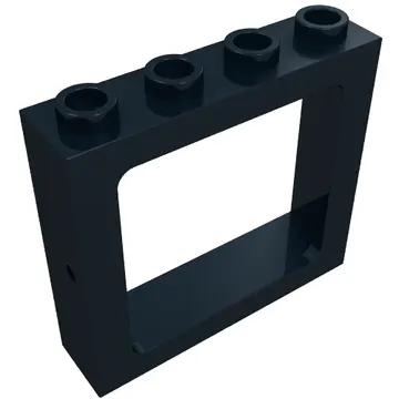 Window 1 x 4 x 3 Train with All Studs Hollow