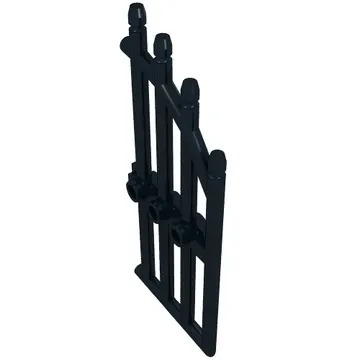 Gate 1 x 4 x 9 Arched with Bars and Three Studs