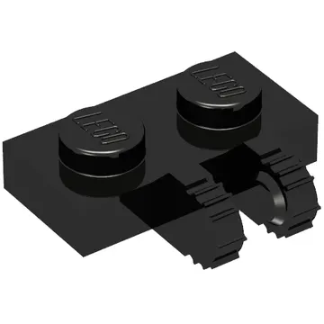 Hinge Plate 1 x 2 Locking with 2 Fingers on Side, 7 Teeth