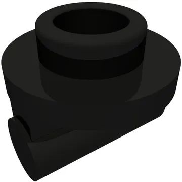 Plate Round 1 x 1 with Hollow Stud and Bar on Underside - Long Space
