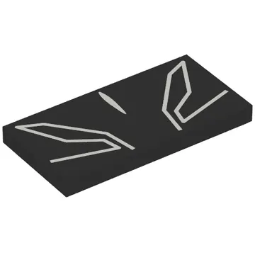 Tile 2 x 4 with Black Panther Mask Print