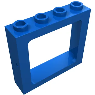 Window 1 x 4 x 3 Train with All Studs Hollow