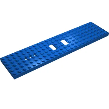Vehicle Base, Train 6 x 24 with Two 1 x 2 Cutouts and 3 Round Holes Each End