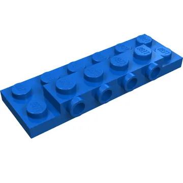 Plate Special 2 x 6 x 2/3 with 4 Studs on Side, 1 Support Wall on Bottom